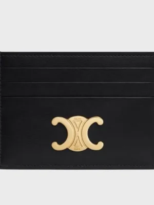 CELINE CARD HOLDER TRIOMPHE IN SHINY CALFSKIN